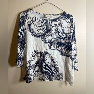 Zenenergy by Chicos Cotton / Modal Bohemian Long Sleeve Top - Size 3P (Xl)